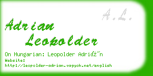 adrian leopolder business card